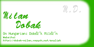 milan dobak business card